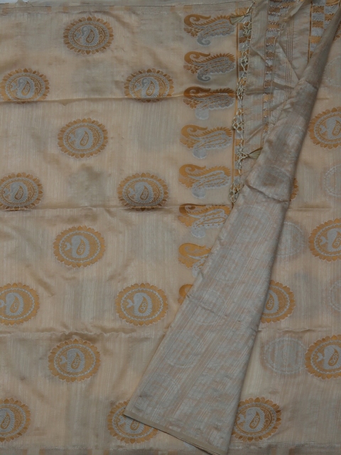 

Pothys Off-White Woven Design Art Silk Saree