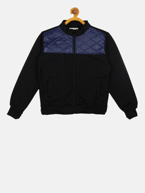 

Instafab Boys Black & Blue Colourblocked Windcheater Bomber