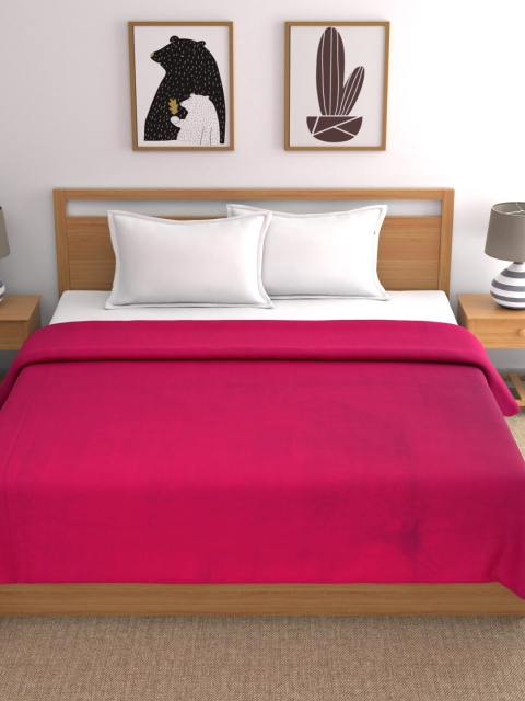 

A Homes Grace Pink Solid Mild Winter 300 GSM Double Bed Blanket