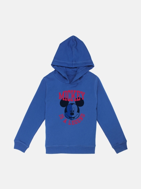 

Kids Ville Boys Blue Mickey & Friends Printed Hooded Sweatshirt