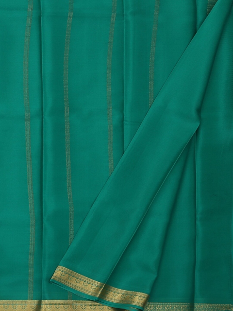 

Pothys Green Pure Silk Solid Mysore Silk Saree