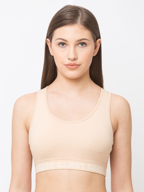 

Candyskin Nude-Coloured Solid Non-Wired Lightly Padded Everyday Bra CSSPORTB01Nude
