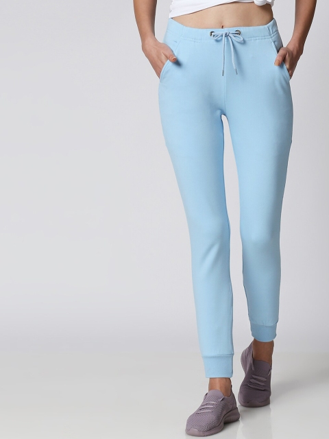 

Bewakoof Women Blue Slim Fleece Joggers