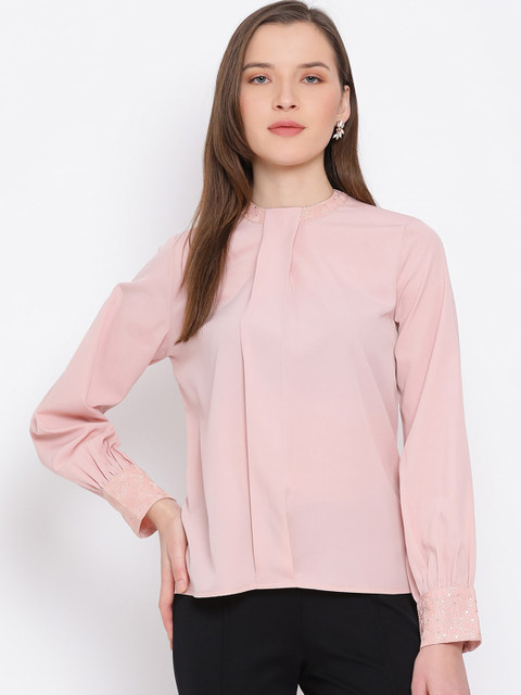 

ALL WAYS YOU Women Pink Solid Top