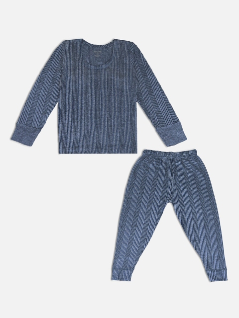 

Miss & Chief Unisex Kids Blue Striped Thermal Set