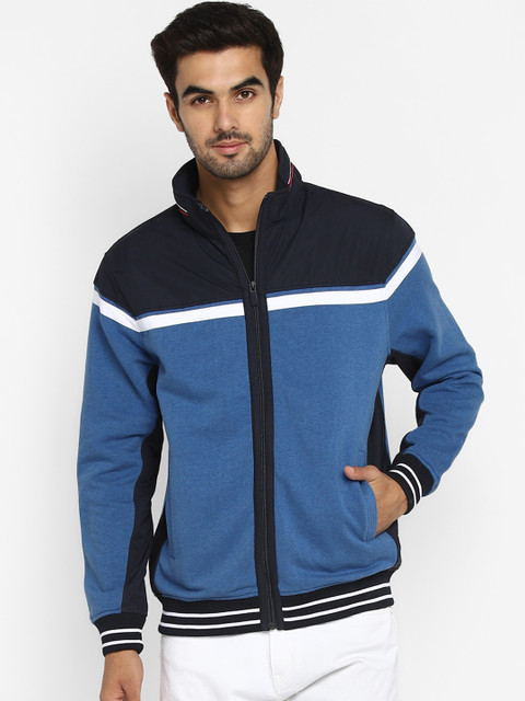 

Octave Men Blue Colourblocked Sweatshirt