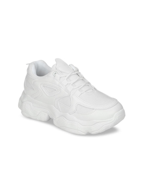 

Truffle Collection Women White Heeled Sneakers