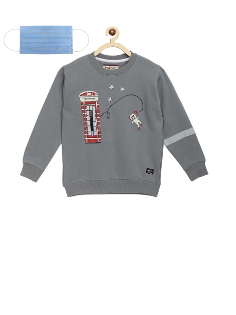 

Lil Tomatoes Boys Grey Printed Sweatshirt