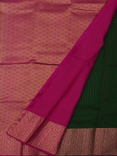 

Pothys Pink & Green Pure Silk Woven Design Saree
