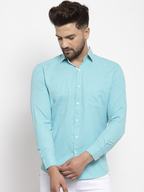 

JAINISH Men Sea Green Smart Regular Fit Solid Casual Shirt