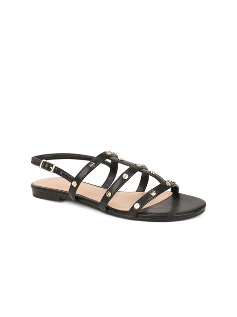 

ALDO Women Black Embellished Open Toe Flats