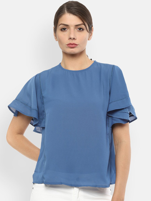 

Van Heusen Woman Blue Solid Top