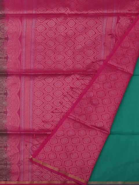 

Pothys Green & Red Silk Cotton Woven Design Saree