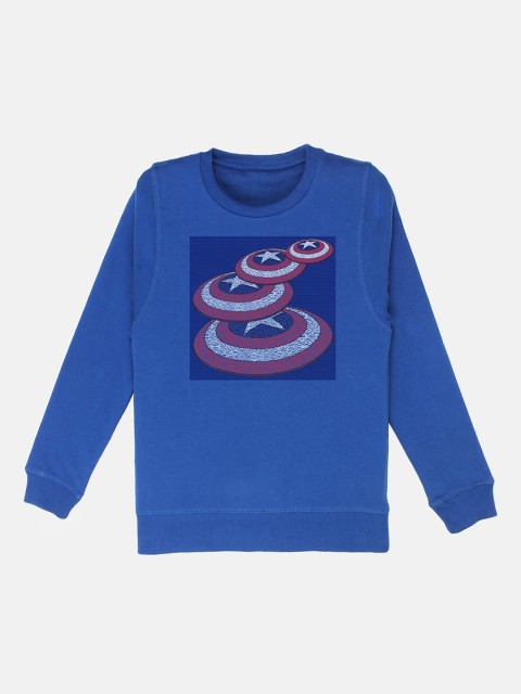 

Kids Ville Boys Blue Printed Sweatshirt