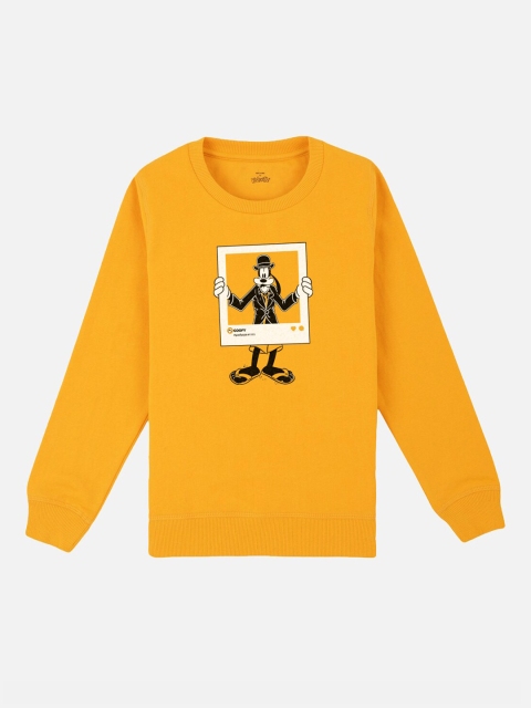 

Kids Ville Boys Yellow & Black Mickey & Friends Printed Sweatshirt