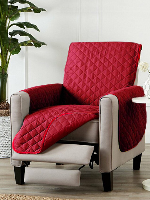 

Rajasthan Decor Maroon Quilted 1 Seater Sofa Cover