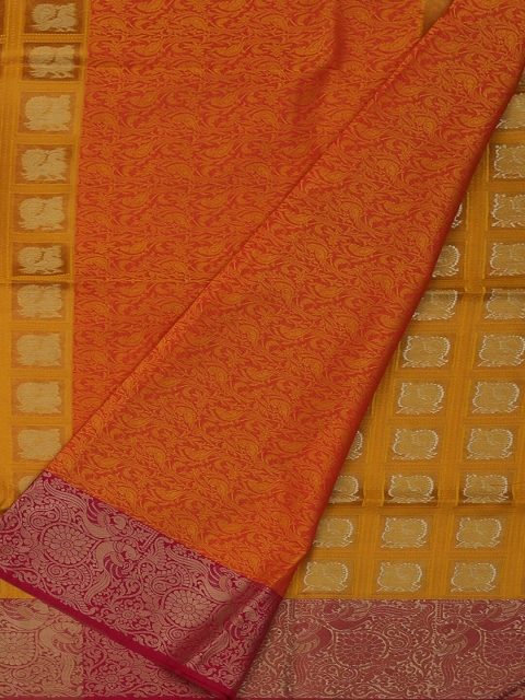 

Pothys Yellow & Orange Art Silk Woven Design Saree