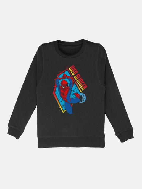 

Kids Ville Boys Black Spiderman Printed Sweatshirt