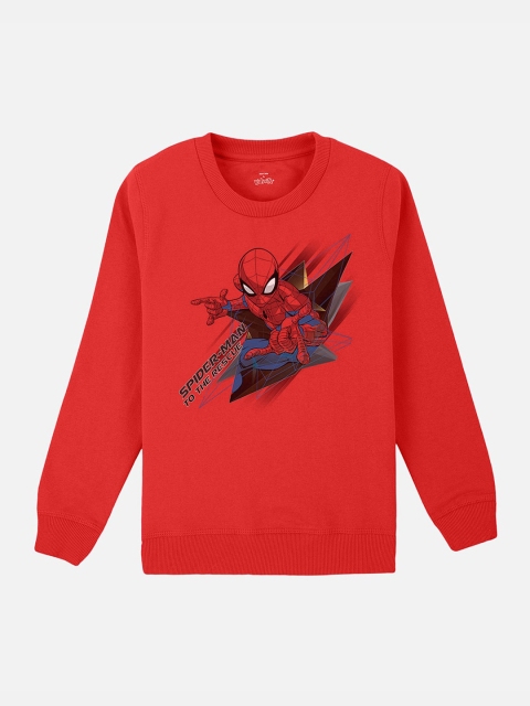 

Kids Ville Boys Red Spiderman Printed Sweatshirt