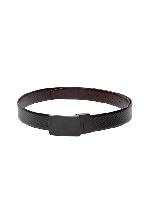 

Teakwood Leathers Men Black & Brown Textured Leather Belt