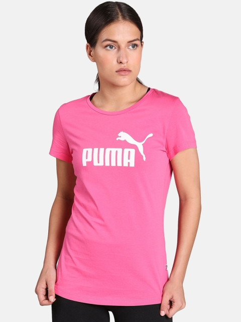 

Puma Women Pink Printed Round Neck T-shirt