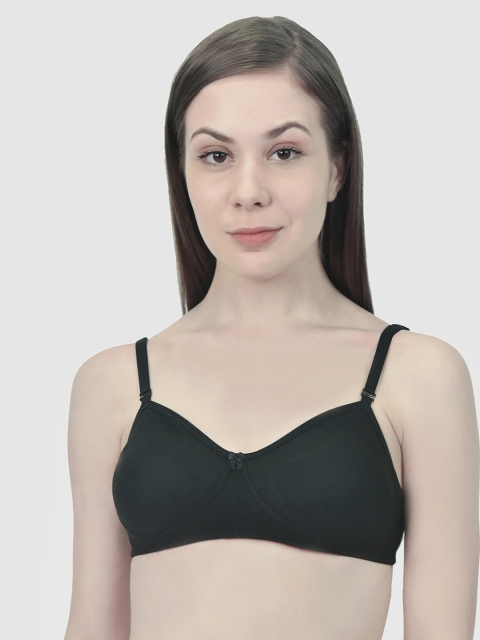

Innocence Black Solid Non-Wired Non Padded Everyday Bra BBAPLIN90206