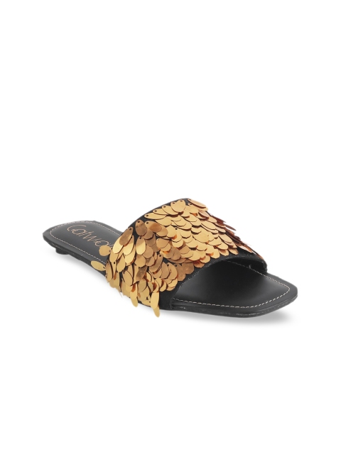 

Catwalk Women Gold-Toned Embellished Mules
