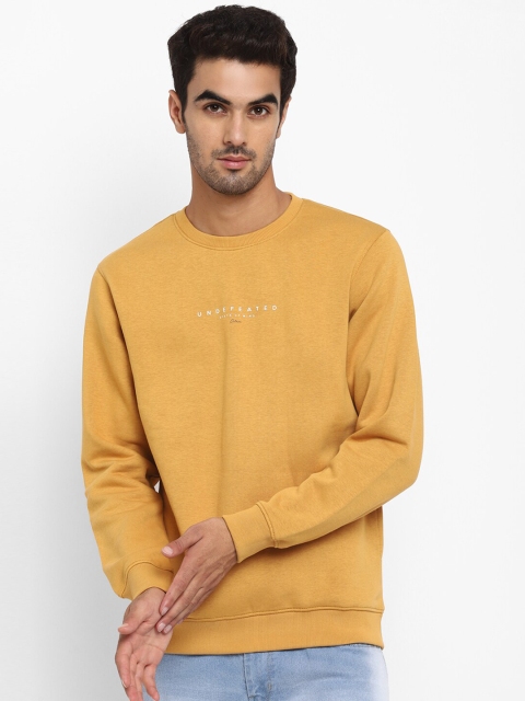 

Octave Men Yellow Solid Sweatshirt