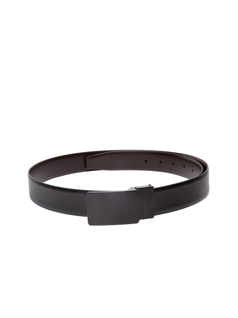 

Teakwood Leathers Men Black & Brown Textured Belt