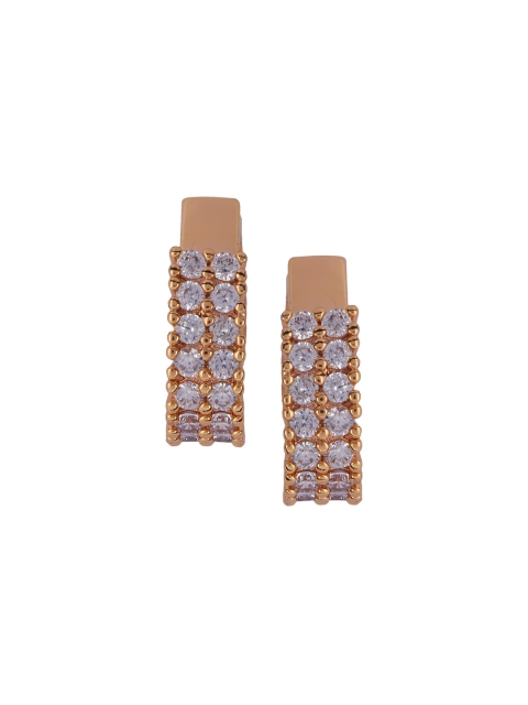 

ANIKAS CREATION Gold-Plated Circular Hoop Earrings