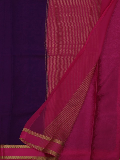 

Pothys Blue & Pink Pure Silk Solid Saree