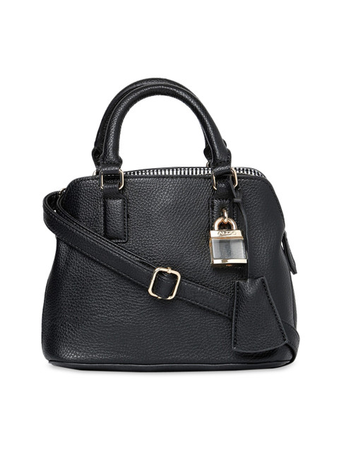 

ALDO Black Solid Handheld Bag