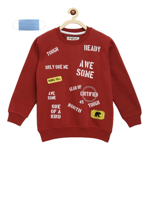 

Lil Tomatoes Boys Rust Printed Sweatshirt