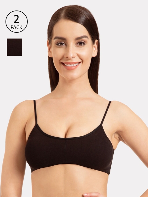 

Tweens Pack Of 2 Solid Non-Wired Lightly Padded Everyday Bras TW-9280-3PC-BLK, Black