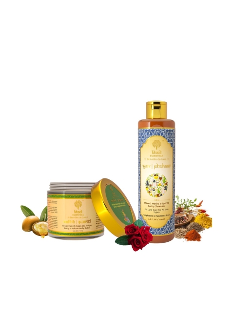 

Khadi Essentials Vitamin C Mix Herbs Body Wash 200ml & Kokum, Argan Oil Body Butter 100gm, Cream
