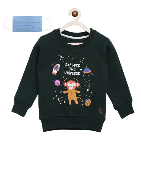 

Lil Tomatoes Boys Green Printed Sweatshirt