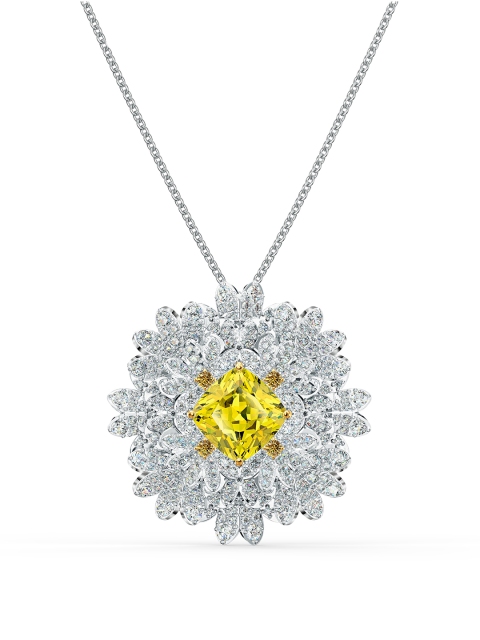 

Eternal Flower Brooch, Yellow, Mixed metal finish