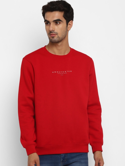

Octave Men Red & White Printed Sweatshirt