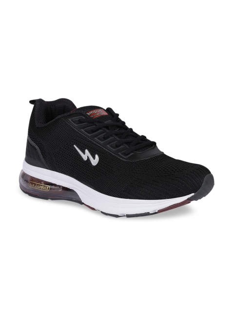

Campus Men Black Mesh Running Shoes
