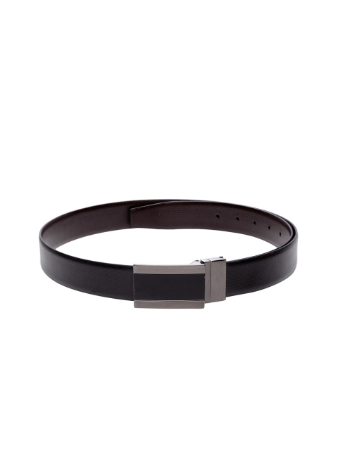 

Teakwood Leathers Men Black & Brown Textured Leather Belt