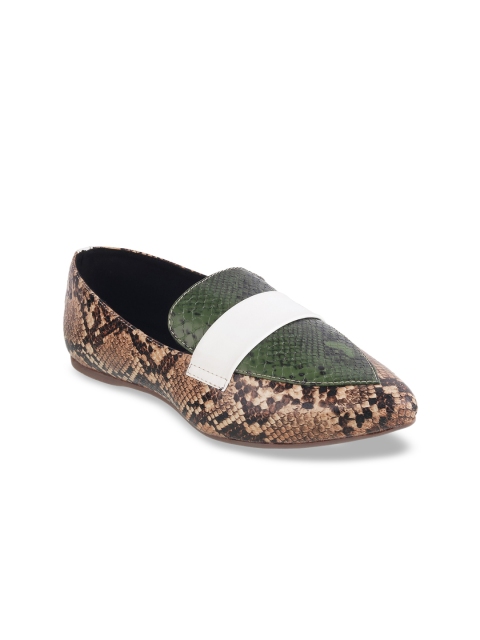 

Catwalk Women Green Snakeskin Textured Ballerinas