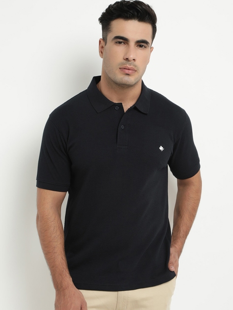 

COBB Men Navy Blue Solid Polo Collar T-shirt
