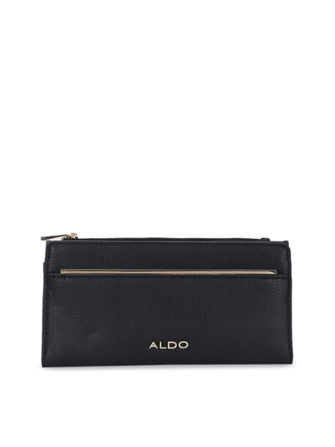 

ALDO Women Black Solid Two Fold Wallet