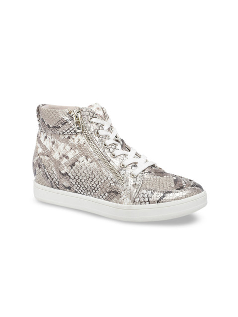 

Call It Spring Women Off-White Printed Synthetic Mid-Top Sneakers