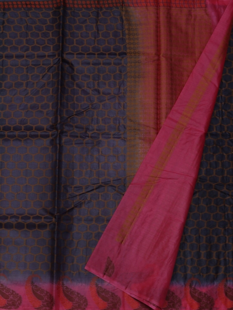 

Pothys Navy Blue & Pink Pure Silk Printed Saree