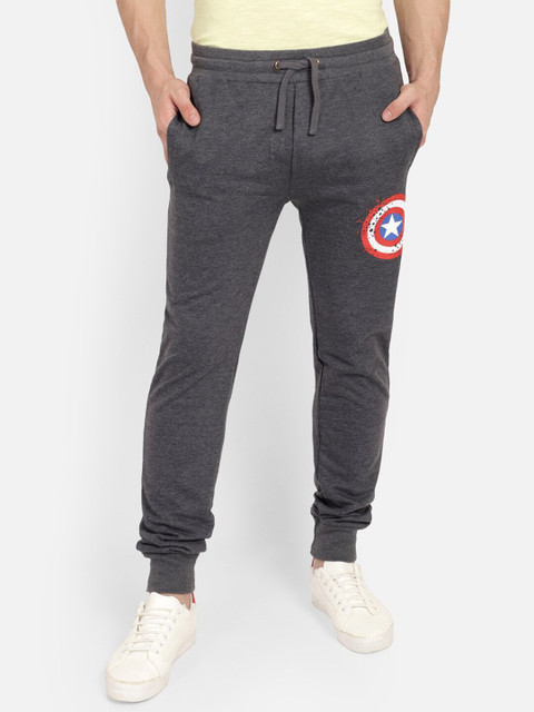 

Free Authority Men Navy Blue Captain America Solid Joggers, Grey