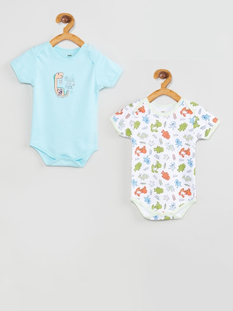 

max Infant Boys Pack Of 2 Printed Bodysuits, White
