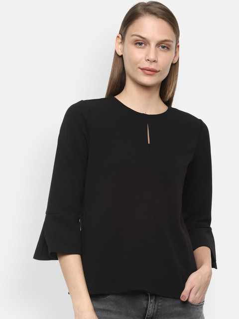 

Van Heusen Woman Women Black Solid Top