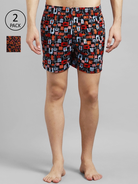

Kotty Men Pack Of 2 Printed Boxers, Red