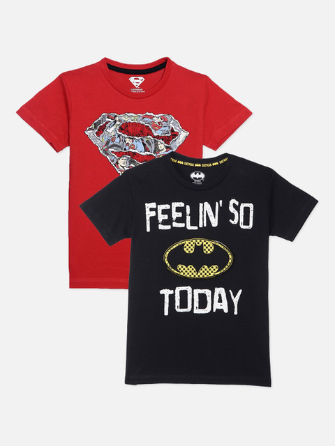 

Kids Ville Boys Black Printed Round Neck T-shirt